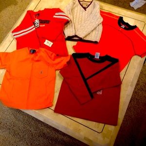 All New!!  5 pieces…2short sleeve, 2 long sleeve, 1 sweater